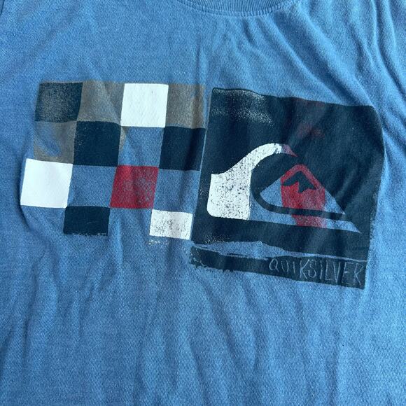 Quiksilver Blue Graphic Short Sleeve Tee - Size Small - Picture 2 of 6
